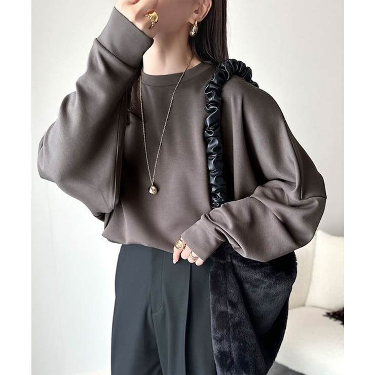 上品な抜け感と艶感◎ドルマンダンボール素材ビッグトレーナー | Classical Elf  | 詳細画像26 