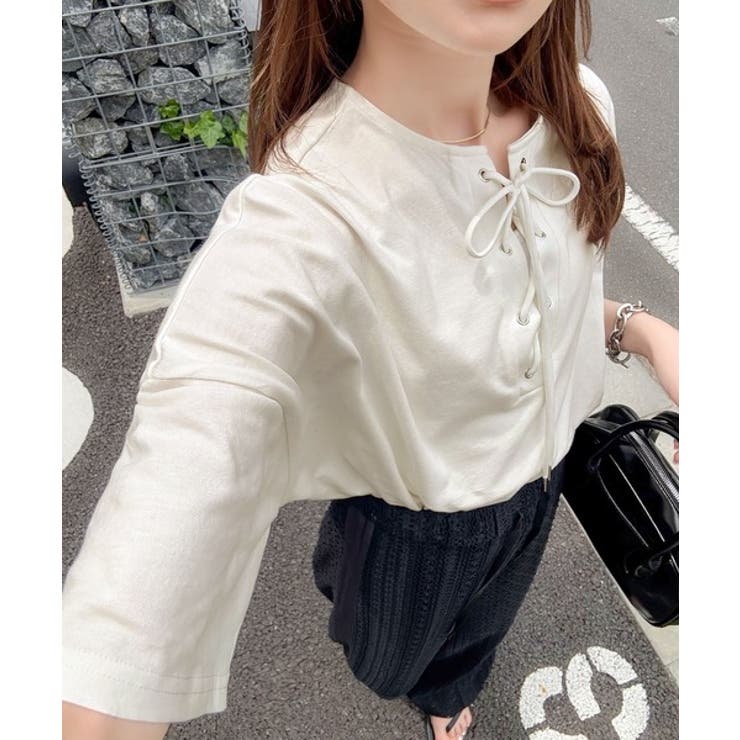 《JaVaジャバコラボ》胸元ひとくせ、抜け感ひとさじ。綿100％ バックロゴプリ… | Classical Elf  | 詳細画像7 