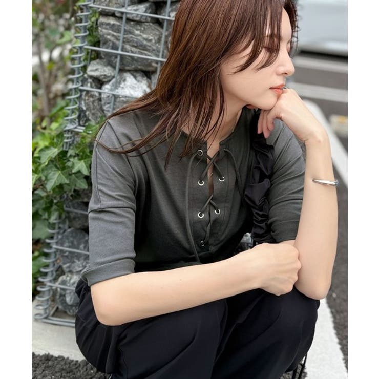 《JaVaジャバコラボ》胸元ひとくせ、抜け感ひとさじ。綿100％ バックロゴプリ… | Classical Elf  | 詳細画像14 