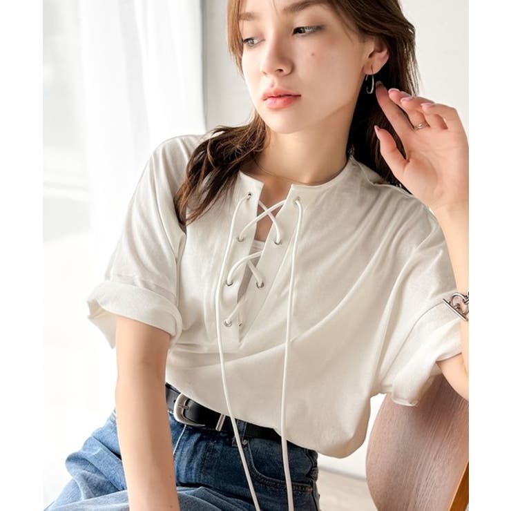 《JaVaジャバコラボ》胸元ひとくせ、抜け感ひとさじ。綿100％ バックロゴプリ… | Classical Elf  | 詳細画像2 
