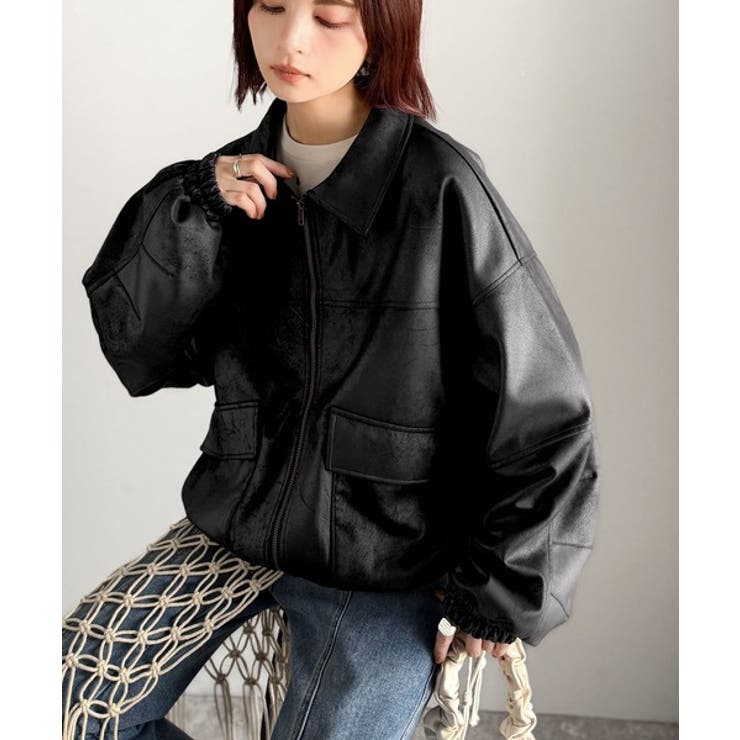 ちょっと背伸びなストリートMIX。ヴィンテージスウェード風ダブルジップブルゾン | Classical Elf  | 詳細画像9 