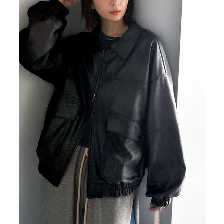 ちょっと背伸びなストリートMIX。ヴィンテージスウェード風ダブルジップブルゾン | Classical Elf  | 詳細画像10 