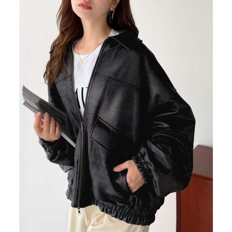 ちょっと背伸びなストリートMIX。ヴィンテージスウェード風ダブルジップブルゾン | Classical Elf  | 詳細画像12 