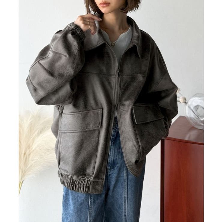 ちょっと背伸びなストリートMIX。ヴィンテージスウェード風ダブルジップブルゾン | Classical Elf  | 詳細画像16 