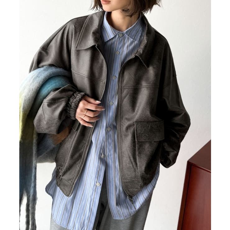 ちょっと背伸びなストリートMIX。ヴィンテージスウェード風ダブルジップブルゾン | Classical Elf  | 詳細画像20 