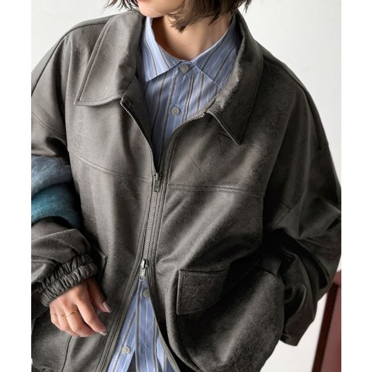 ちょっと背伸びなストリートMIX。ヴィンテージスウェード風ダブルジップブルゾン | Classical Elf  | 詳細画像22 