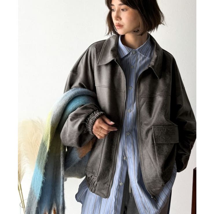 ちょっと背伸びなストリートMIX。ヴィンテージスウェード風ダブルジップブルゾン | Classical Elf  | 詳細画像24 