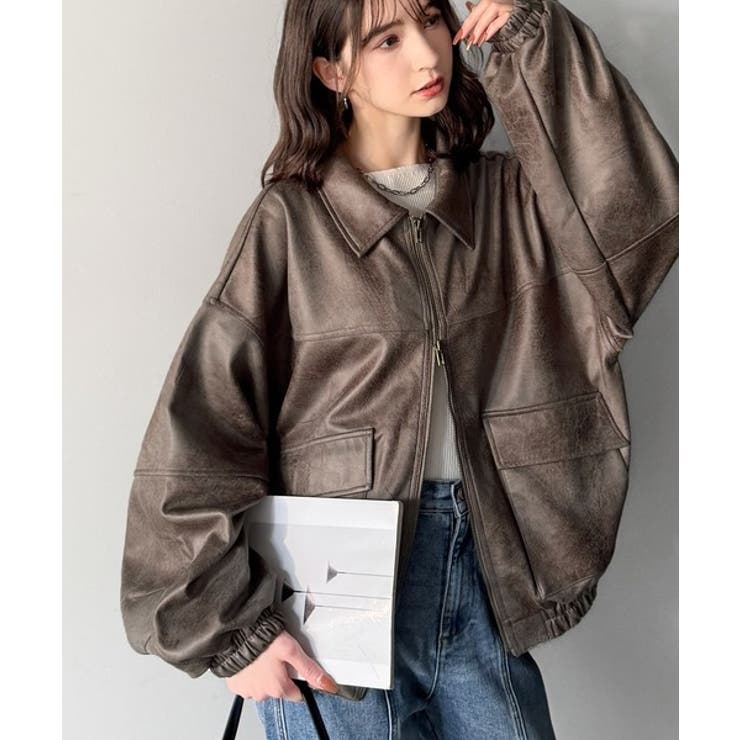 ちょっと背伸びなストリートMIX。ヴィンテージスウェード風ダブルジップブルゾン | Classical Elf  | 詳細画像27 