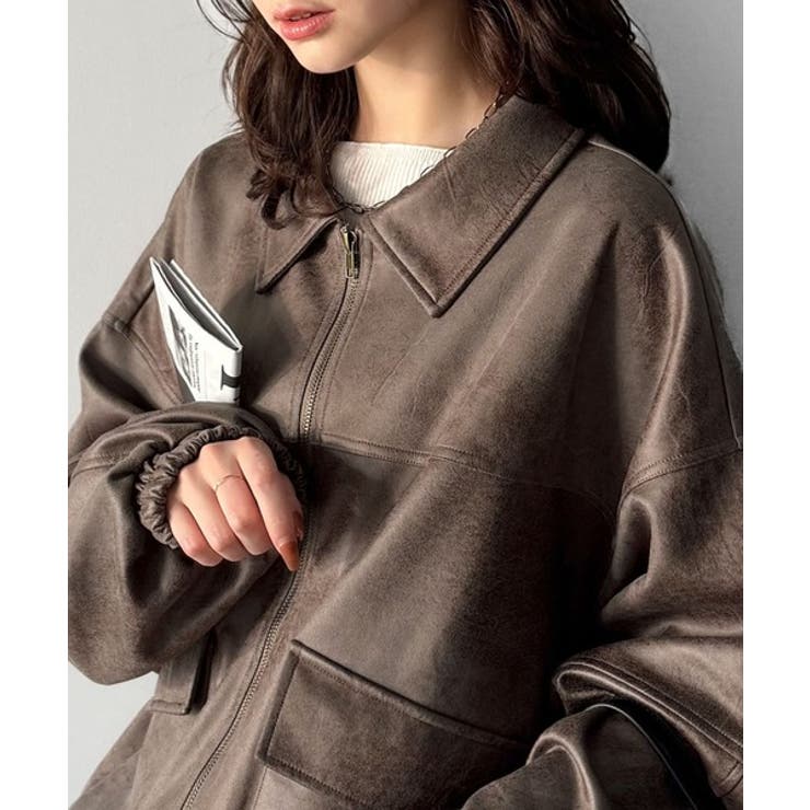 ちょっと背伸びなストリートMIX。ヴィンテージスウェード風ダブルジップブルゾン | Classical Elf  | 詳細画像28 