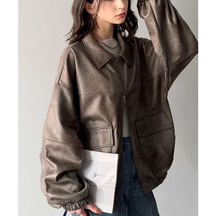 ちょっと背伸びなストリートMIX。ヴィンテージスウェード風ダブルジップブルゾン | Classical Elf  | 詳細画像29 