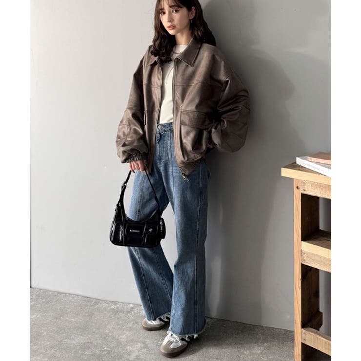 ちょっと背伸びなストリートMIX。ヴィンテージスウェード風ダブルジップブルゾン | Classical Elf  | 詳細画像31 