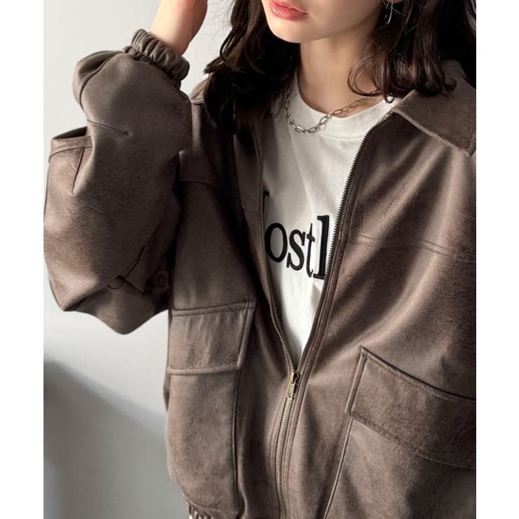 ちょっと背伸びなストリートMIX。ヴィンテージスウェード風ダブルジップブルゾン | Classical Elf  | 詳細画像33 