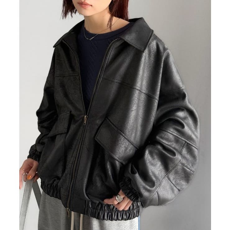 ちょっと背伸びなストリートMIX。ヴィンテージスウェード風ダブルジップブルゾン | Classical Elf  | 詳細画像1 