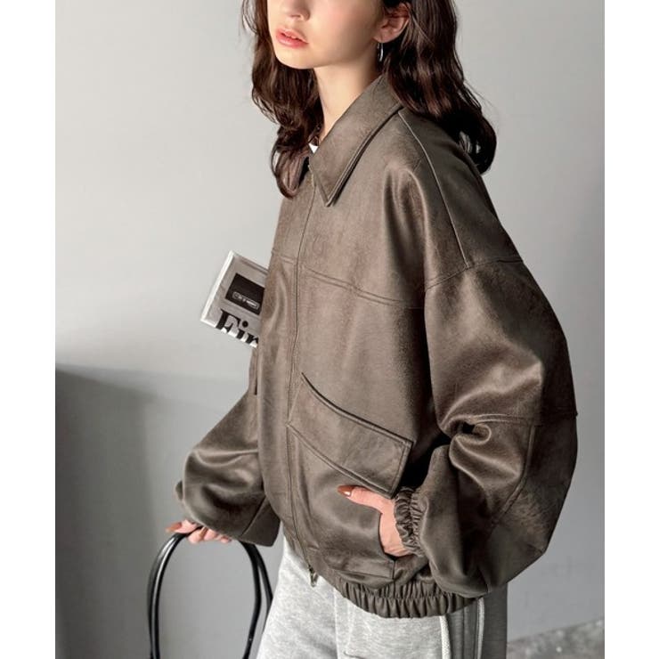 ちょっと背伸びなストリートMIX。ヴィンテージスウェード風ダブルジップブルゾン | Classical Elf  | 詳細画像37 