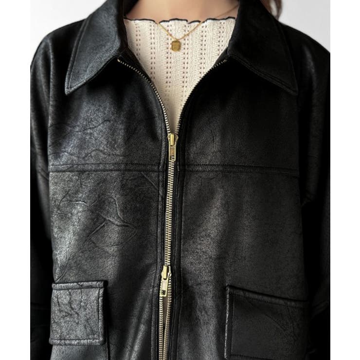 ちょっと背伸びなストリートMIX。ヴィンテージスウェード風ダブルジップブルゾン | Classical Elf  | 詳細画像39 