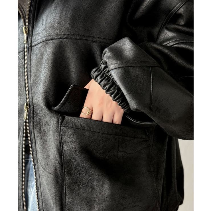 ちょっと背伸びなストリートMIX。ヴィンテージスウェード風ダブルジップブルゾン | Classical Elf  | 詳細画像40 