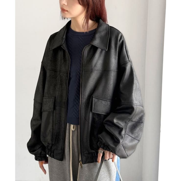 ちょっと背伸びなストリートMIX。ヴィンテージスウェード風ダブルジップブルゾン | Classical Elf  | 詳細画像2 