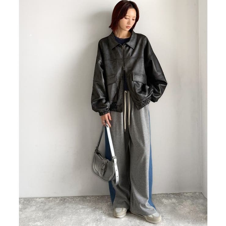 ちょっと背伸びなストリートMIX。ヴィンテージスウェード風ダブルジップブルゾン | Classical Elf  | 詳細画像3 