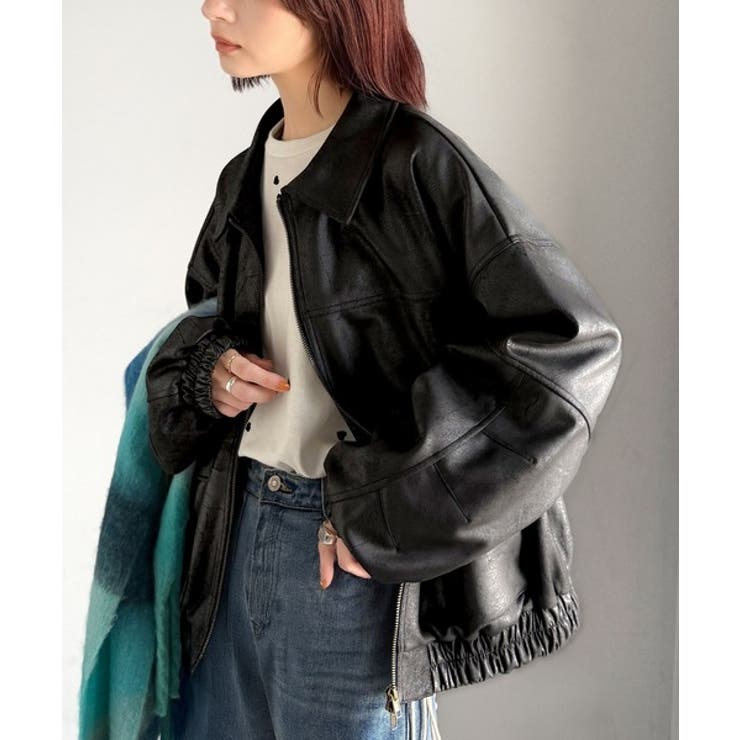 ちょっと背伸びなストリートMIX。ヴィンテージスウェード風ダブルジップブルゾン | Classical Elf  | 詳細画像5 