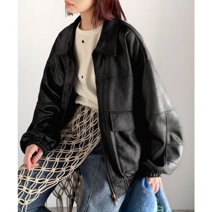 ちょっと背伸びなストリートMIX。ヴィンテージスウェード風ダブルジップブルゾン | Classical Elf  | 詳細画像6 