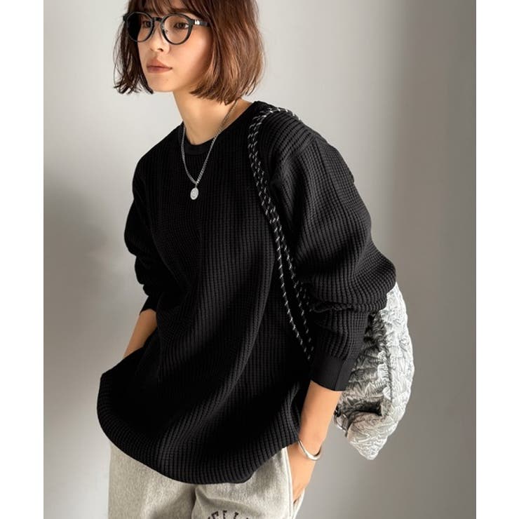 《JaVa ジャバコラボ》洗練された大人カジュアルトップス。サーマルクルーネック… | Classical Elf  | 詳細画像9 