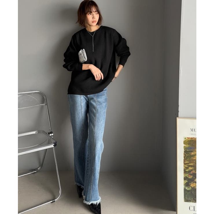 《JaVa ジャバコラボ》洗練された大人カジュアルトップス。サーマルクルーネック… | Classical Elf  | 詳細画像15 