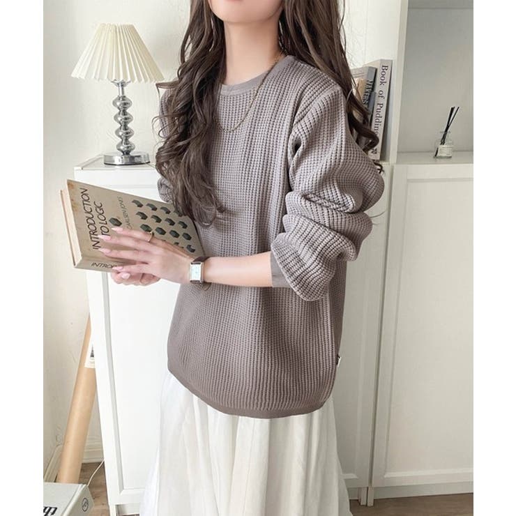 《JaVa ジャバコラボ》洗練された大人カジュアルトップス。サーマルクルーネック… | Classical Elf  | 詳細画像24 