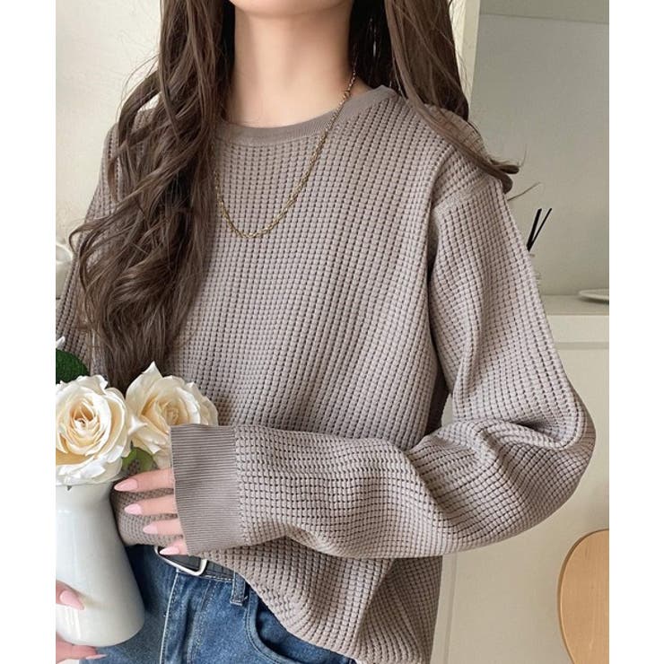 《JaVa ジャバコラボ》洗練された大人カジュアルトップス。サーマルクルーネック… | Classical Elf  | 詳細画像25 