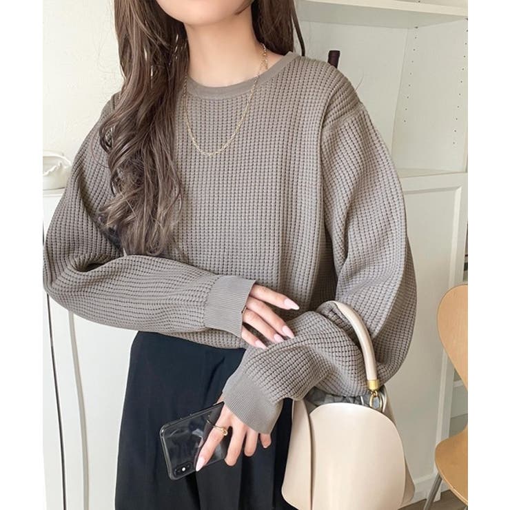 《JaVa ジャバコラボ》洗練された大人カジュアルトップス。サーマルクルーネック… | Classical Elf  | 詳細画像26 