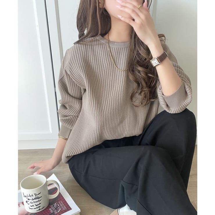 《JaVa ジャバコラボ》洗練された大人カジュアルトップス。サーマルクルーネック… | Classical Elf  | 詳細画像28 