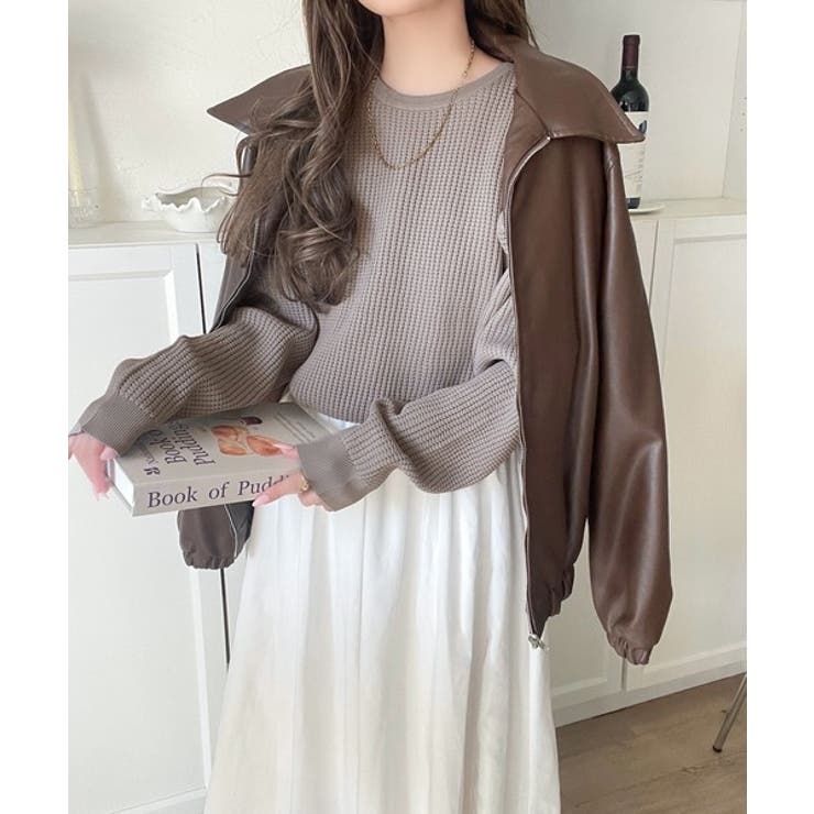 《JaVa ジャバコラボ》洗練された大人カジュアルトップス。サーマルクルーネック… | Classical Elf  | 詳細画像30 