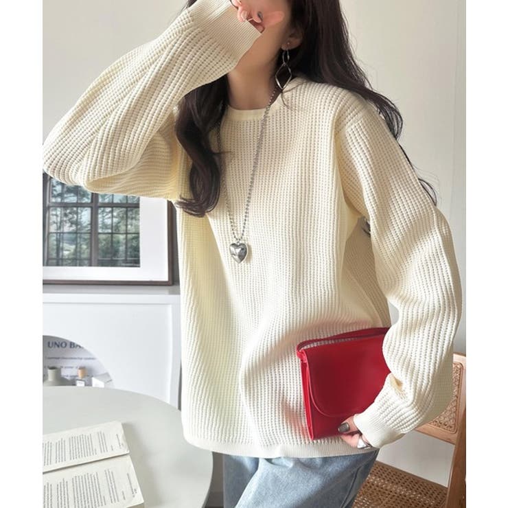 《JaVa ジャバコラボ》洗練された大人カジュアルトップス。サーマルクルーネック… | Classical Elf  | 詳細画像2 