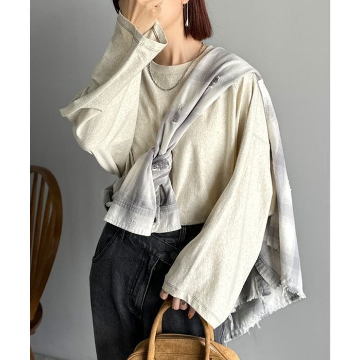 ゆるっと大人カジュアル。綿100%ドルマンスリーブカットロンTEE | Classical Elf  | 詳細画像17