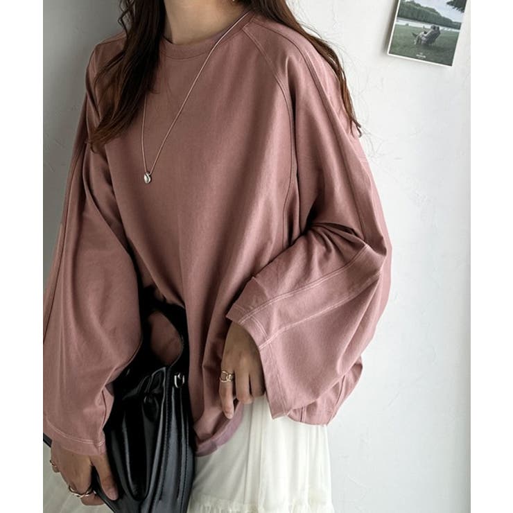 ピンク | ゆるっと大人カジュアル。綿100%ドルマンスリーブカットロンTEE | Classical Elf