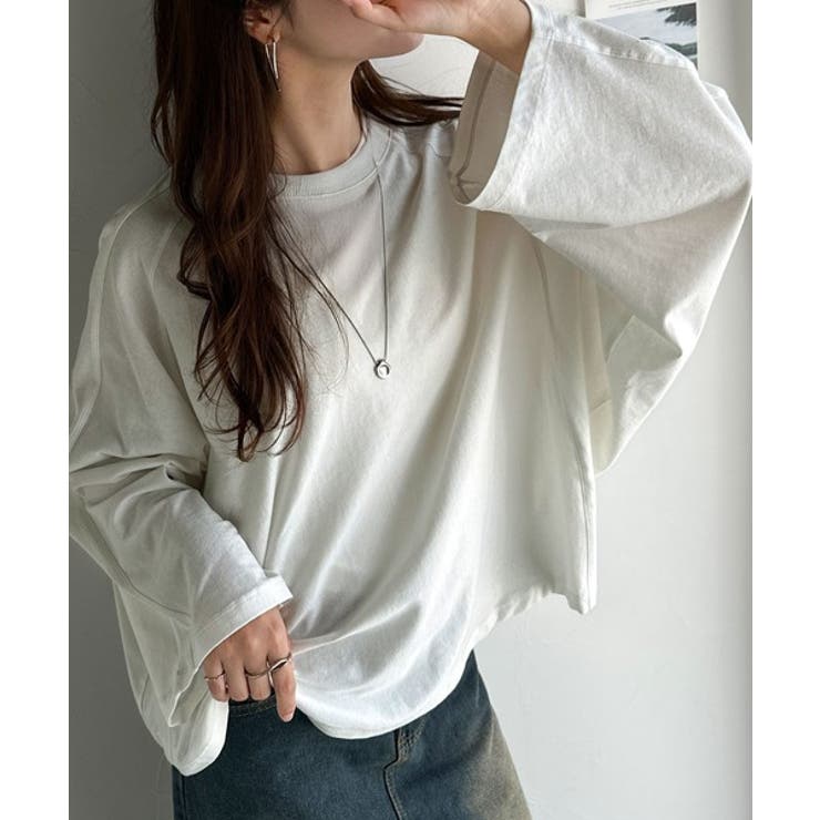 ゆるっと大人カジュアル。綿100%ドルマンスリーブカットロンTEE | Classical Elf  | 詳細画像1