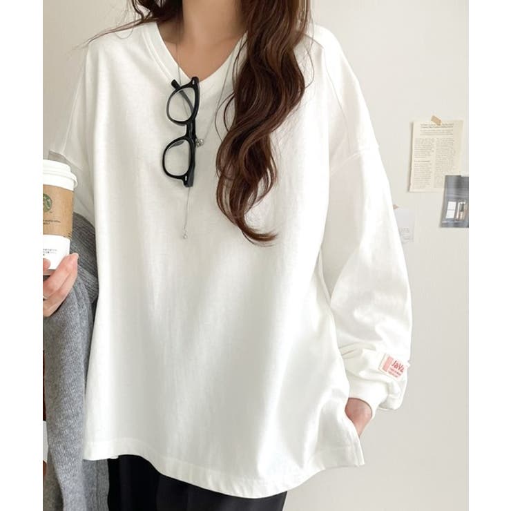 シンプルなのに、存在感。綿100％Vネック切り替えロンT | Classical Elf  | 詳細画像6 