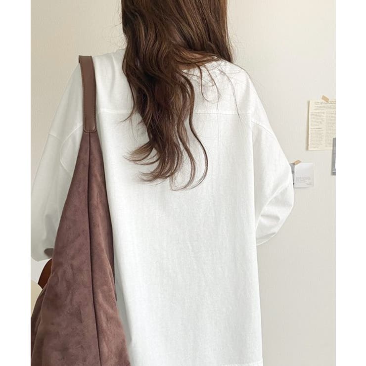 シンプルなのに、存在感。綿100％Vネック切り替えロンT | Classical Elf  | 詳細画像8 