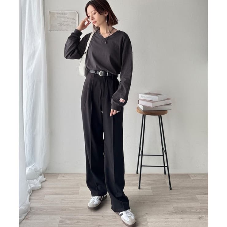 シンプルなのに、存在感。綿100％Vネック切り替えロンT | Classical Elf  | 詳細画像22 