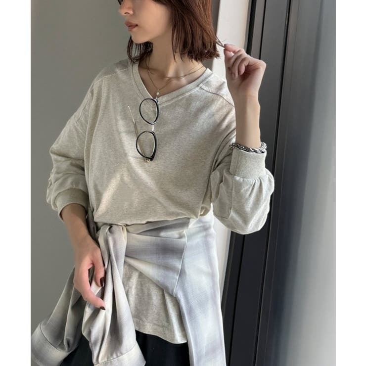 シンプルなのに、存在感。綿100％Vネック切り替えロンT | Classical Elf  | 詳細画像27 