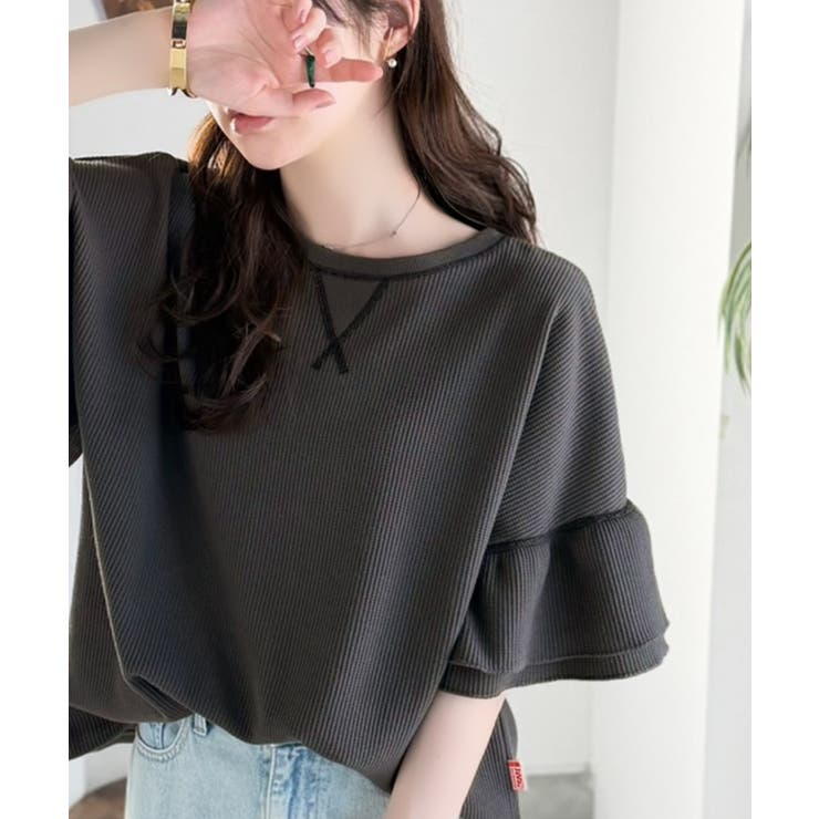 《JaVaジャバコラボ》甘さと着やすさの絶妙バランス。ワッフルダブルフリルトップ… | Classical Elf  | 詳細画像27 