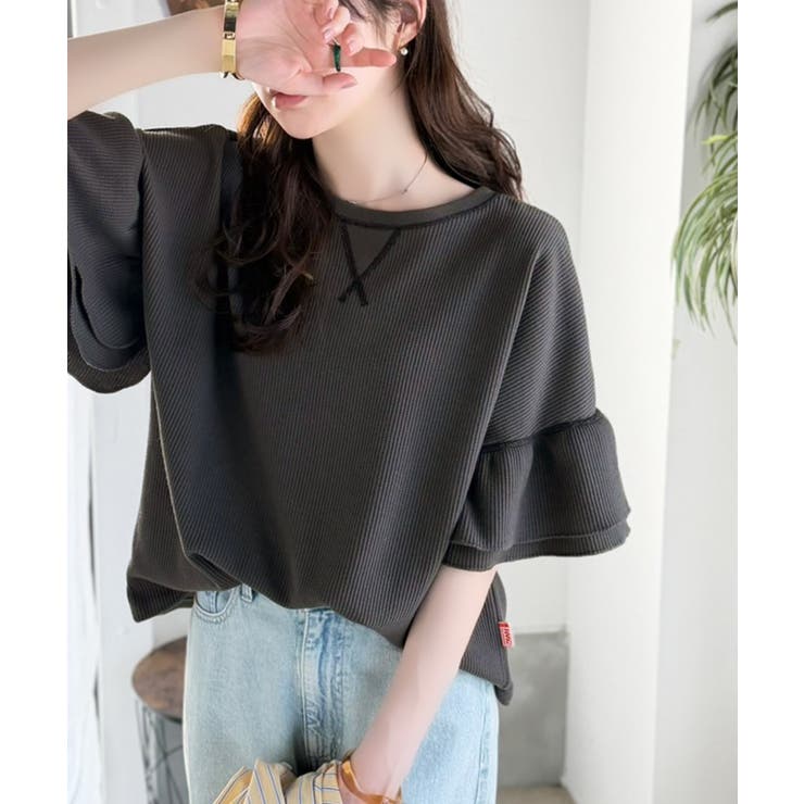 《JaVaジャバコラボ》甘さと着やすさの絶妙バランス。ワッフルダブルフリルトップ… | Classical Elf  | 詳細画像29 