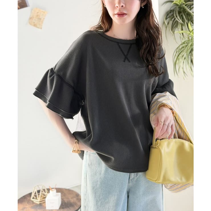 《JaVaジャバコラボ》甘さと着やすさの絶妙バランス。ワッフルダブルフリルトップ… | Classical Elf  | 詳細画像30 