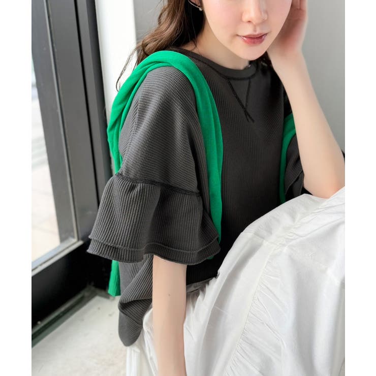 《JaVaジャバコラボ》甘さと着やすさの絶妙バランス。ワッフルダブルフリルトップ… | Classical Elf  | 詳細画像31 