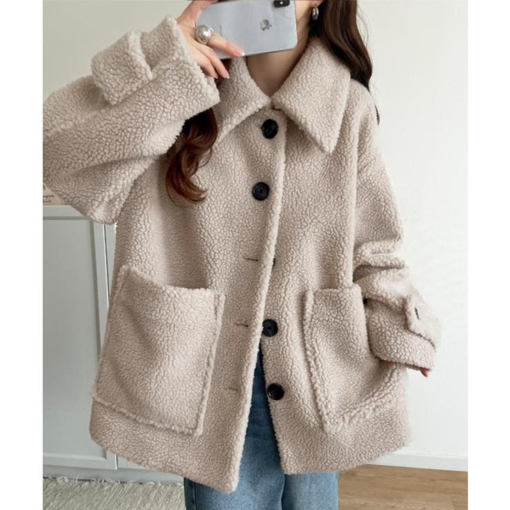 《JaVaジャバコラボ》纏う大人ボアが包み込む♪ボアショートブルゾン | Classical Elf  | 詳細画像2 