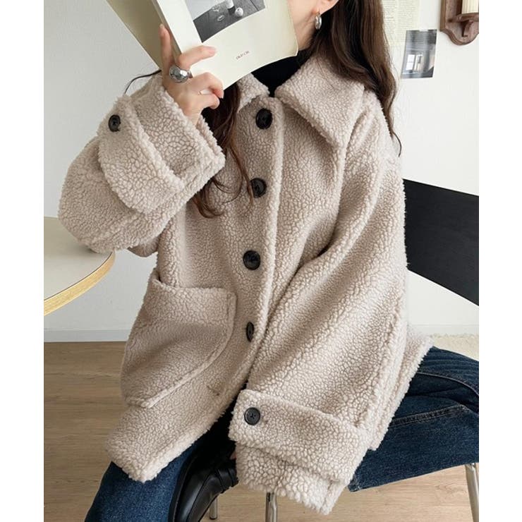 《JaVaジャバコラボ》纏う大人ボアが包み込む♪ボアショートブルゾン | Classical Elf  | 詳細画像4 