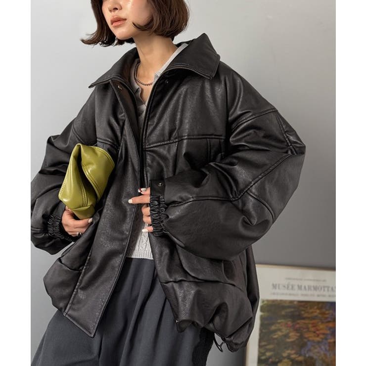 寒さ知らずの防寒力！高級感あふれる中綿フェイクレザーモンスターブルゾン | Classical Elf  | 詳細画像10 