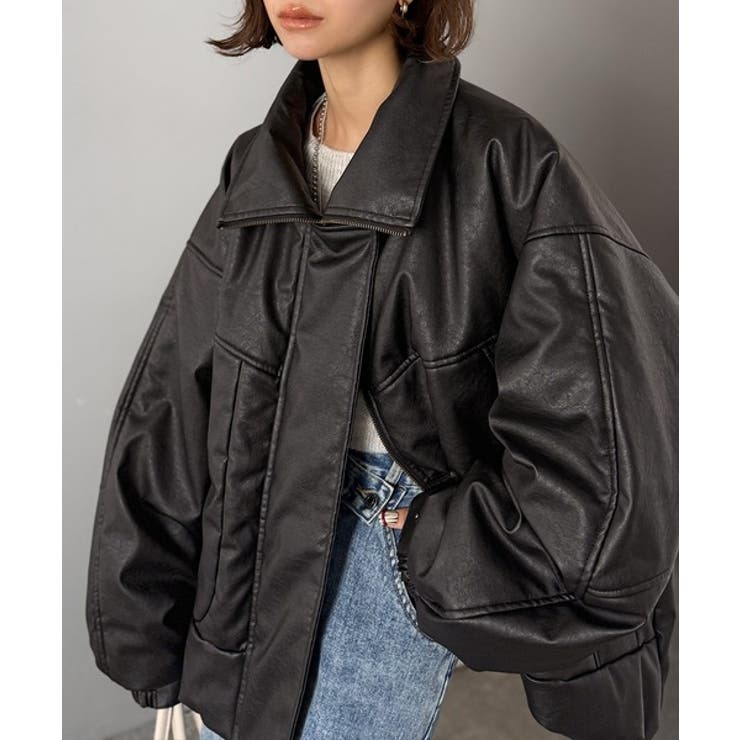 寒さ知らずの防寒力！高級感あふれる中綿フェイクレザーモンスターブルゾン | Classical Elf  | 詳細画像11 