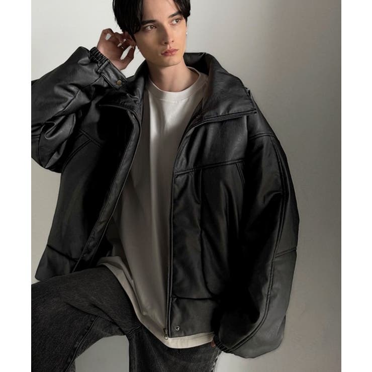 寒さ知らずの防寒力！高級感あふれる中綿フェイクレザーモンスターブルゾン | Classical Elf  | 詳細画像13 