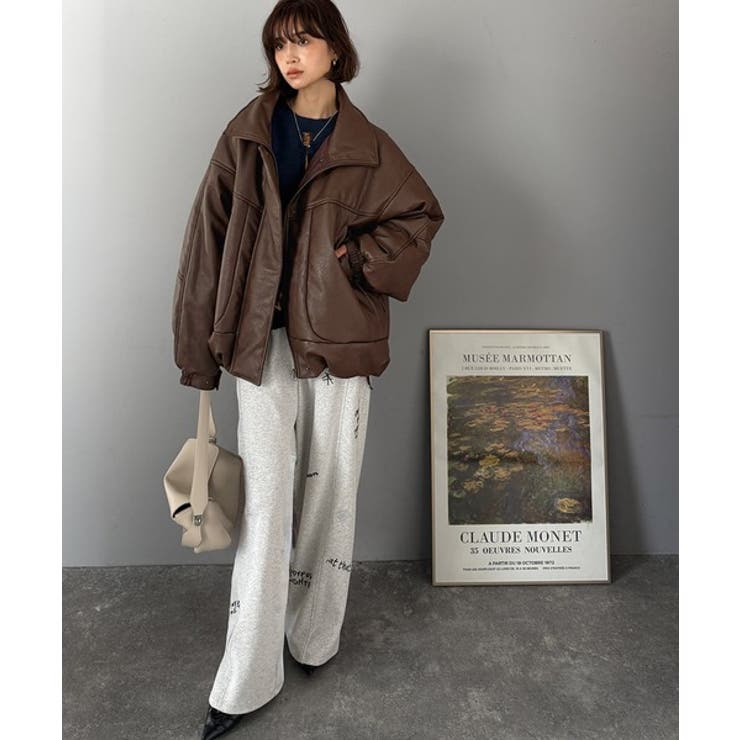 寒さ知らずの防寒力！高級感あふれる中綿フェイクレザーモンスターブルゾン | Classical Elf  | 詳細画像18 