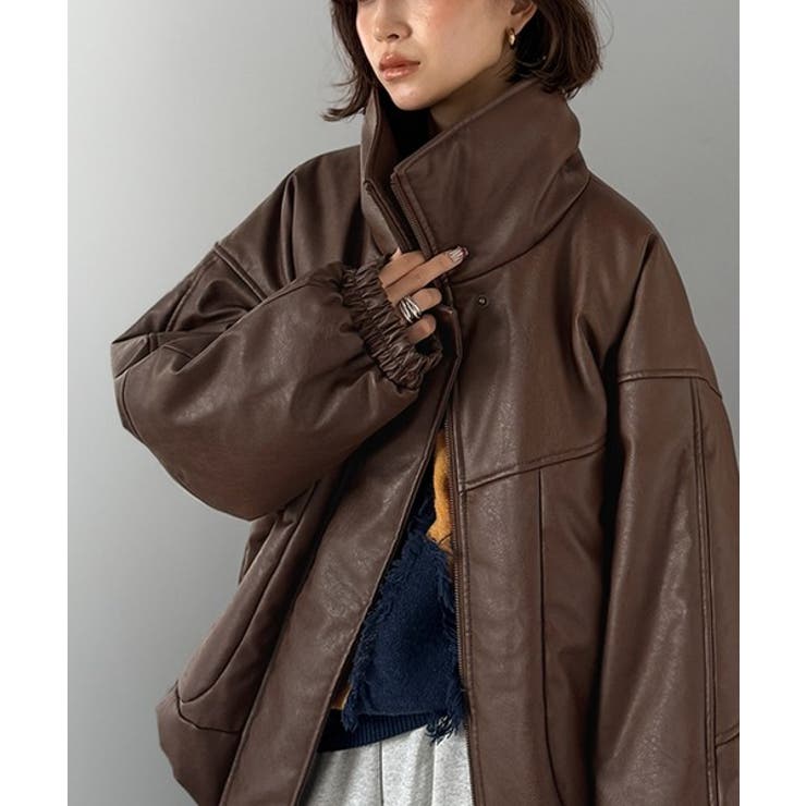 寒さ知らずの防寒力！高級感あふれる中綿フェイクレザーモンスターブルゾン | Classical Elf  | 詳細画像19 